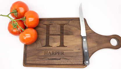 Walnut Paddle Style Cutting Board - Family