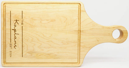Maple Paddle Style Cutting Board - Family