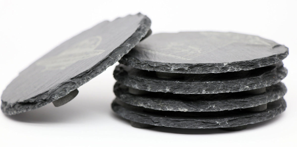 UFO Coaster Set - Round Slate