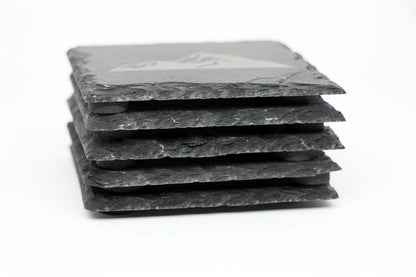 Winter Hike Coaster Set - Square Slate