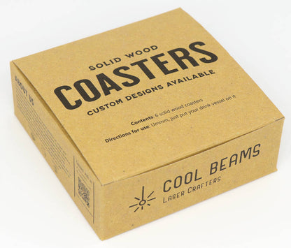 Seattle Washington Solid Wood Coaster Set