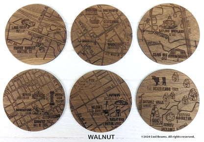 Nashville Tennessee Solid Wood Coaster Set