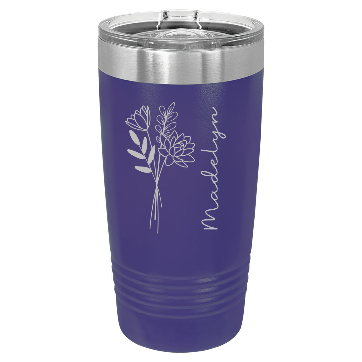 20 oz. Vacuum Insulated Tumbler with Slider Lid - Birth Flower