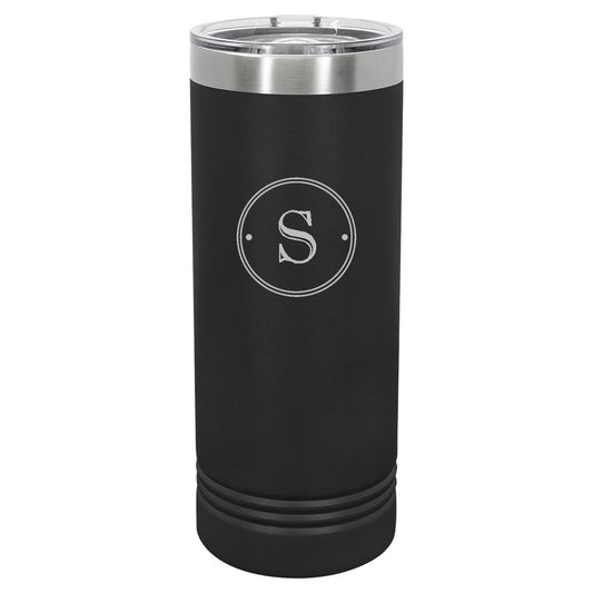 Skinny 22 oz. Vacuum Insulated Tumbler with Slider Lid - Monogram